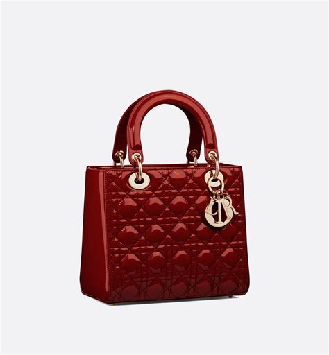 red lady dior bag